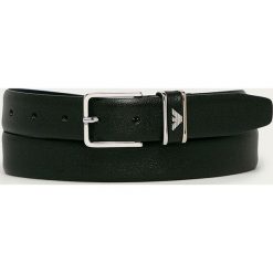 Emporio Armani - Pasek skórzany. Czarne paski Emporio Armani, bez wzorów. W wyprzedaży za 429.90 zł.