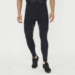 Legginsy techniczne do intensywnego treningu D-TECH. Czarne legginsy długie sportowe Legea, bez wzorów, ze skóry, na fitness i siłownię. W wyprzedaży za 76.50 zł.