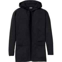 Dłuższy sweter bez zapięcia bonprix czarny. Swetry nierozpinane marki bonprix. Za 84.99 zł.