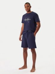 KARL LAGERFELD Piżama B1M45005 Granatowy Regular Fit. Niebieskie piżamy KARL LAGERFELD, m, bez wzorów, z bawełny, bez ramiączek. Za 469.99 zł.