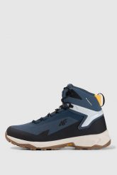 4F Wysokie buty trekkingowe ICE CRACKER z izolacją Primaloft męskie - granatowe 44. Niebieskie trekkingi 4F, bez wzorów, z nylonu, przed kolano, bez zapięcia. Za 549.99 zł.