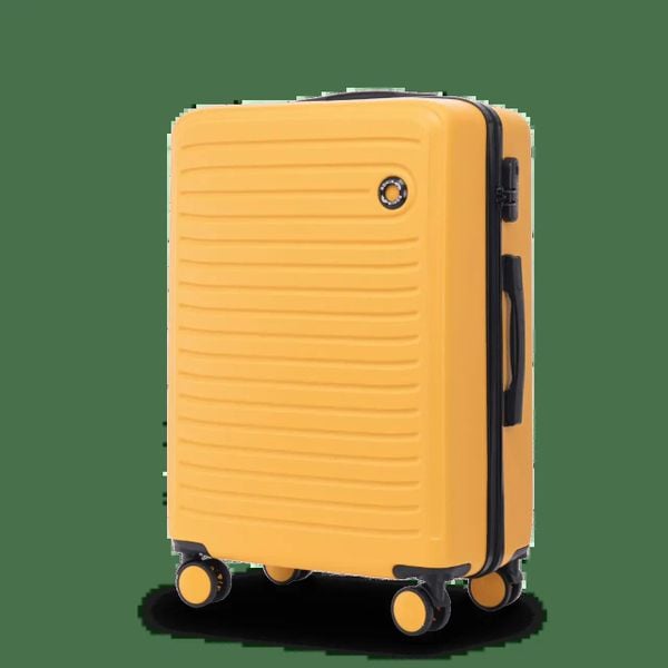 Walizka ŚREDNIA Wings ABS+ COOT 24" Yellow. Żółte walizki Wings, bez wzorów, z materiału, średnie. Za 149.90 zł.