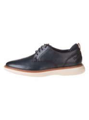 Clarks Skórzane trzewiki "Brantin Plain" w kolorze granatowym rozmiar: 42,5. Niebieskie botki sznurowane Clarks, bez wzorów, bez obcasa, bez zapięcia. Za 239.95 zł.