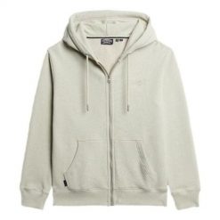 Bluza z kapturem z suwakiem z logo Superdry Essential. Brązowe bluzy z kapturem Superdry, xl, bez wzorów, z bawełny, z kapturem. Za 339.10 zł.