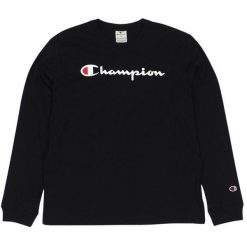 T-shirt Męski Dekolt W Szpic Z Długim Rękawem. Czarne bluzki z długim rękawem Champion, m, bez wzorów, bez kołnierzyka, bez ramiączek. Za 163.99 zł.