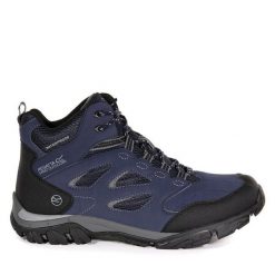 Trekkingi Regatta. Niebieskie botki sznurowane Regatta, bez wzorów, bez obcasa, bez zapięcia. Za 229.99 zł.