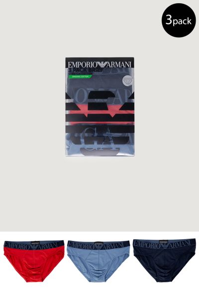 Slipy Mężczyzna EMPORIO ARMANI CONNECTED. Niebieskie slipki Emporio Armani Connected, m, bez wzorów, z bawełny. Za 102.30 zł.