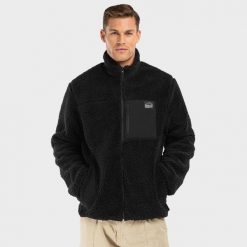 Kurtka polarowa lifestyle męska Sherpa Blackcomb. Czarne kurtki SIROKO, m, bez wzorów, z polaru, bez kaptura. W wyprzedaży za 255.00 zł.