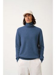 AUTHENTIC CASHMERE Kaszmirowy golf "Bange" w kolorze niebieskim rozmiar: M. Niebieskie golfy AUTHENTIC CASHMERE, m, bez wzorów, z kaszmiru, bez ramiączek. Za 490.95 zł.