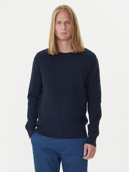 Calvin Klein Sweter LV04LB327G Granatowy Regular Fit. Niebieskie swetry rozpinane CALVIN KLEIN, m, bez wzorów, z bawełny, bez kołnierzyka, bez ramiączek. Za 309.99 zł.