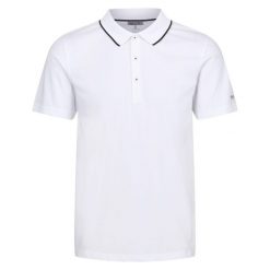Koszulka Polo Męska Forley. Białe koszulki polo Regatta, m, bez wzorów, bez kołnierzyka, bez ramiączek, trekkingowe. Za 52.99 zł.