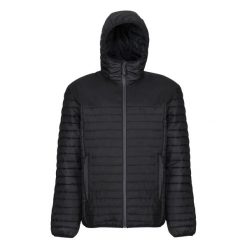 Męska Kurtka Ocieplana Z Kapturem Ecodown. Czarne kurtki Regatta, l, bez wzorów, z materiału, z kapturem. Za 683.99 zł.