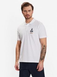 Helly Hansen Polo Koster 34299 Biały Regular Fit. Białe koszulki polo Helly Hansen, m, bez wzorów, z bawełny, bez kołnierzyka, bez ramiączek. Za 179.99 zł.