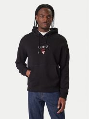 Guess Jeans Bluza 180299 Czarny Classic Fit. Czarne bluzy Guess Jeans, m, z aplikacjami, z bawełny, bez kaptura. Za 349.99 zł.