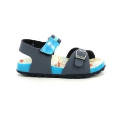 Sandales Sandales Kickers SOSTREET Bleu Kickers. Niebieskie buty trekkingowe Kickers, bez wzorów, bez zapięcia. W wyprzedaży za 251.60 zł.