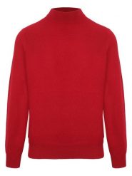 Malo Optimum Sweter "Lupetto" w kolorze czerwonym rozmiar: XL. Czerwone swetry nierozpinane Malo Optimum, xl, bez wzorów, z kaszmiru, bez kołnierzyka, bez ramiączek. Za 330.67 zł.