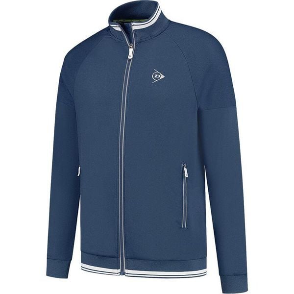 Bluza sportowa męska Dunlop Club Knitted Jacket dresowa. Niebieskie bluzy bez kaptura Dunlop, m, bez wzorów, z dresówki, bez kaptura. Za 203.55 zł.
