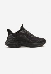 Czarne Buty Sportowe Sneakersy Ozdobione Tłoczonym Wzorem Axevia. Czarne buty sportowe casual Born2be, bez wzorów, z dresówki, bez zapięcia. W wyprzedaży za 95.99 zł.