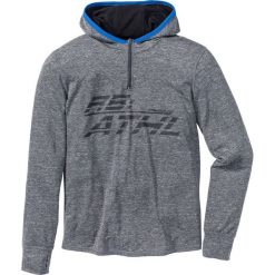 Bluza funkcyjna z kapturem Slim Fit bonprix szary melanż. Bluzy z kapturem marki bonprix, melanż. Za 59.99 zł.