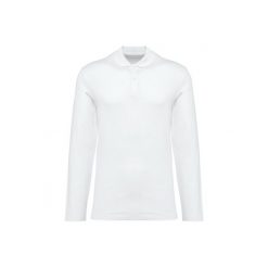 Koszulka polo z długim rękawem suprima Kariban Premium. Białe bluzki z długim rękawem KARIBAN, m, bez wzorów, z bawełny, bez kołnierzyka, bez ramiączek. Za 180.00 zł.