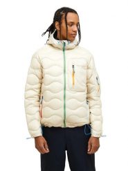 Kurtka Peak Performance puchowa męska Helium Utility Down Hood beżowa - XXL. Brązowe kurtki Peak Performance, l, bez wzorów, z materiału, bez kaptura. Za 1,189.00 zł.