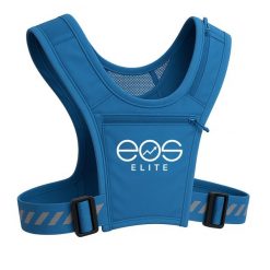 Kamizelka do biegania Eos Elite. Niebieskie kamizelki sportowe EOS ELITE, l, bez wzorów, z materiału, bez kaptura, do biegania. Za 129.99 zł.