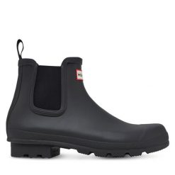 Kalosze Hunter. Czarne śniegowce Hunter, bez zapięcia. Za 399.99 zł.