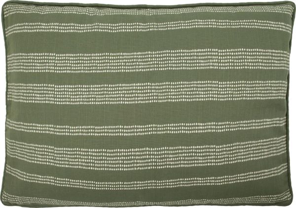 Poszewka dekoracyjna Dotti 40 x 60 cm zielona. Zielone bezrękawniki House Doctor, bez wzorów, bez kołnierzyka, bez ramiączek. Za 99.00 zł.