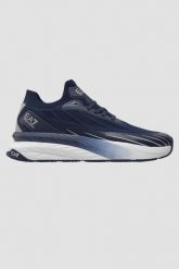 EA7 Niebieskie sneakersy męskie. Niebieskie buty sportowe casual EA7 Emporio Armani, bez wzorów, bez zapięcia. W wyprzedaży za 599.99 zł.