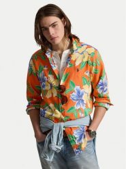 Polo Ralph Lauren Koszula 710B14226001 Pomarańczowy Classic Fit. Brązowe koszule Polo Ralph Lauren, m, bez wzorów, ze lnu, bez kołnierzyka, bez ramiączek. Za 969.99 zł.