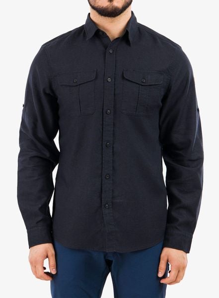Koszula podróżnicza Fjallraven Ovik Travel Shirt LS. Niebieskie koszule Fjällräven, s, bez wzorów, z materiału, bez kołnierzyka, bez ramiączek. Za 439.99 zł.