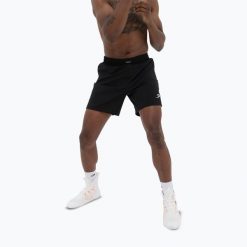 Spodenki treningowe męskie BOXRAW Valdes 7". Czarne krótkie spodenki sportowe BOXRAW, l, bez wzorów, z elastanu. Za 149.99 zł.