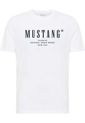 Męski T-Shirt Mustang Style Alex General White 1018002 2045. Białe t-shirty Mustang, l, bez wzorów, bez kołnierzyka, bez ramiączek. Za 79.99 zł.
