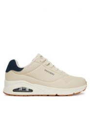 Skechers Sneakersy Uno Tailored Air 183007/NTBL Beżowy. Brązowe buty sportowe casual Skechers, bez wzorów, ze skóry, bez zapięcia. Za 339.99 zł.
