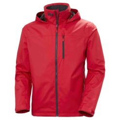 Kurtka przeciwdeszczowa męska Helly Hansen Crew Hooded Jacket 2.0. Czerwone kurtki Helly Hansen, m, bez wzorów, bez kaptura. Za 597.99 zł.