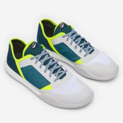 Tenisówki pokładowe żeglarskie męskie Decathlon 500. Niebieskie trampki Decathlon, m, bez wzorów, bez zapięcia. Za 119.99 zł.