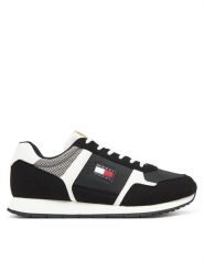 Tommy Jeans Sneakersy Tjm Runner Casual EM0EM01590 Czarny. Czarne buty sportowe casual Tommy Jeans, bez wzorów, z jeansu, bez zapięcia. Za 389.99 zł.