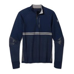 Bluza termoaktywna męska Smartwool Intraknit Merino Tech 1/4 Zip. Niebieskie bielizna termoaktywna Smartwool, m, bez wzorów, bez ramiączek. Za 459.99 zł.