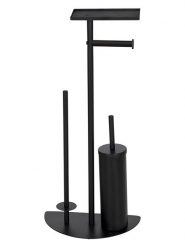 Wenko Zestaw WC "Cosenza" w kolorze czarnym - 32,5 x 72 x 17,5 cm rozmiar: onesize. Perfumy męskie Wenko. Za 108.99 zł.