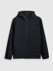 4F Kurtka z wypełnieniem syntetycznym męska - czarna XL. Czarne kurtki 4F, na zimę, m, bez wzorów, z materiału, bez kaptura. Za 349.99 zł.