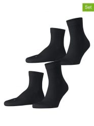 Falke Skarpety (2 pary) "Run Rib" w kolorze czarnym rozmiar: 35-36. Czarne skarpety Falke, bez wzorów. Za 66.00 zł.