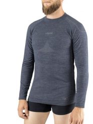Koszulka termoaktywna męska Viking Lava, longsleeve Merino PrimaLoft. Szare bielizna termoaktywna Viking, m, bez wzorów, z wełny, bez ramiączek, narciarskie. Za 192.00 zł.