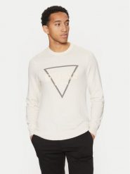 Guess Sweter M5RR02 Z3KI1 Écru Regular Fit. Swetry rozpinane Guess, m, z aplikacjami, z bawełny, bez kołnierzyka, bez ramiączek. Za 219.99 zł.