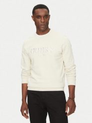 Guess Bluza M5GQ08 KCN01 Écru Regular Fit. Bluzy Guess, m, z aplikacjami, z bawełny, bez kaptura. Za 219.99 zł.