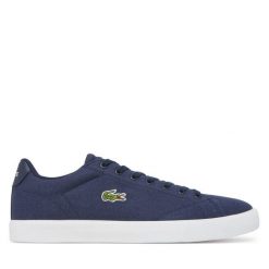 Tenisówki Lacoste. Niebieskie trampki LACOSTE, m, bez wzorów, bez zapięcia. Za 309.99 zł.