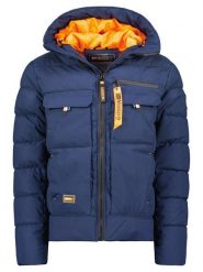 Geographical Norway Kurtka zimowa "Dosiba" w kolorze granatowym rozmiar: S. Niebieskie kurtki Geographical Norway, na zimę, s, bez wzorów, bez kaptura. Za 262.29 zł.