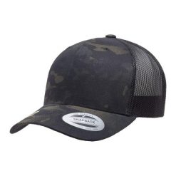 Czapka Z Daszkiem Camo Mesh Trucker Cap. Brązowe czapki z daszkiem FLEXFIT, bez wzorów, z meshu. Za 87.99 zł.
