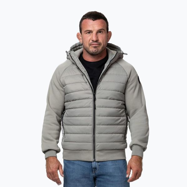 Kurtka męska Pitbull Palomar Padded Hooded Hybrid. Szare kurtki PITBULL, m, bez wzorów, z syntetyku, bez kaptura. Za 239.99 zł.