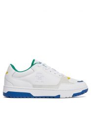 Tommy Hilfiger Sneakersy Th Basket Street Pop FM0FM04968 Biały. Białe buty sportowe casual Tommy Hilfiger, bez wzorów, ze skóry, bez zapięcia. Za 419.99 zł.