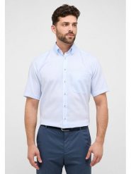 Eterna Koszula - Comfort fit - w kolorze błękitnym rozmiar: 41. Niebieskie koszule Eterna, bez wzorów, z bawełny, bez kołnierzyka, bez ramiączek. Za 109.26 zł.